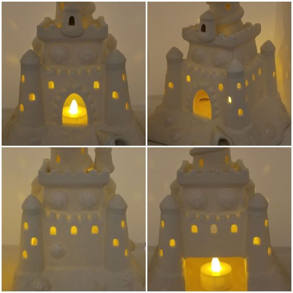 Partylite Candle Holder Sand Castle P7306 Tealight New in Box - Picture 1 of 12